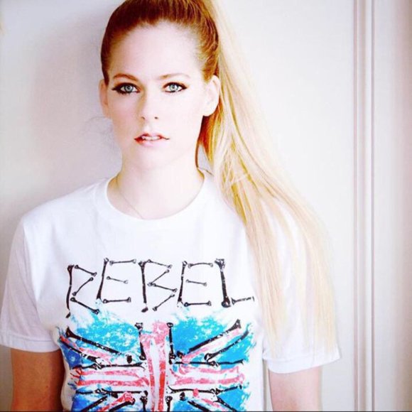 Abbey Dawn shirt Large Rockin' Rebel UK Flag Avril Lavigne band merch - Picture 9 of 9